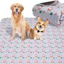 Aitmexcn Christmas Washable Pee Pad for Dogs, 2PCS 31x36in Xmas Super Absorbent Reusable Puppy Pads Pet Training Pads, Waterproof mats for Playpen, Crate, Whelping Box, Potty Training (Christmas Santa Claus)