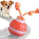 Interactive Dog Toys,Automatic Moving Activated Dogs Ball Toy (Orange)