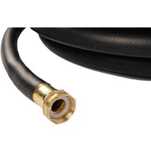 Wiseflow Garden Hose 75FT x 3/4", Heavy Duty Rubber Hose, Water Hose with Five Layered Braiding, Male Female Fittings, 1200PSI Burst, 300PSI Working for Yard, Car Wash, Pets (Black)