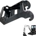 X-Change Coupler Bracket, Mini Excavator Attachment Quick Hitch Coupler Black-Coating Steel Attach Coupler for Bob-cat E Series