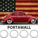 15 INCH Wheel X 2" Side White Wall TIRE Trims PORT A WALL Set 4PCS Very Popular