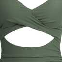 Eomenie Women's One Piece Swimsuits Tummy Control Cutout High Waisted Bathing Suit Wrap Tie Back 1 Piece Swimsuit (M)