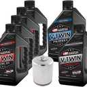 VTTOCK15 Complete Engine Oil Change Kit for V-Twin Full Synthetic Harley Davidson Twin Cam, 6 quart