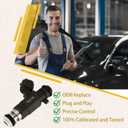 FBJC100 Fuel Injectors, Compatible with/Infiniti G35 QX4 I30 FX35 3.5L V6 2001-2004,Compatible with/Nissan 350Z Pathfinder Maxima 3.5L/3.0L V6 2001-2004, |4 Holes| |Set of 6|,Replace#166005L700,FJ653