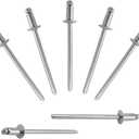 ALLCLEAN 300 Pcs 1/8"x1/4" Stainless Steel Blind Pro Rivets,3.2 x 6mm Pop Rivets,Stainless Steel Grip and Stainless Steel Mandrel