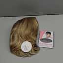 SEVENCOLORS Short Blonde Wigs for White Women Layered Wavy Pixie Cut Wig with Bangs Synthetic Hair Blond Highlights Wigs Natural Looking