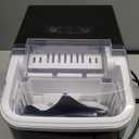 DUMOS Countertop Ice Maker with Handle, 26lbs/24H Portable Ice Machine, 9 Bullet Cubes Ready in 6 Mins, Self-Cleaning, Quiet Compact for Home, Kitchen, RV, Camping, Bright Black