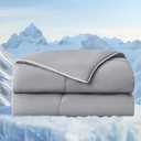 BEDELITE Cooling Comforter King Size,Double Side Cooling Blankets for Hot Sleepers,Lightweight & Breathable Summer Comforter King SizeGrey,108x90 Inches