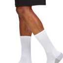 Fruit of the Loom mens Dual Defense Crew Socks (12 Pack) (White)