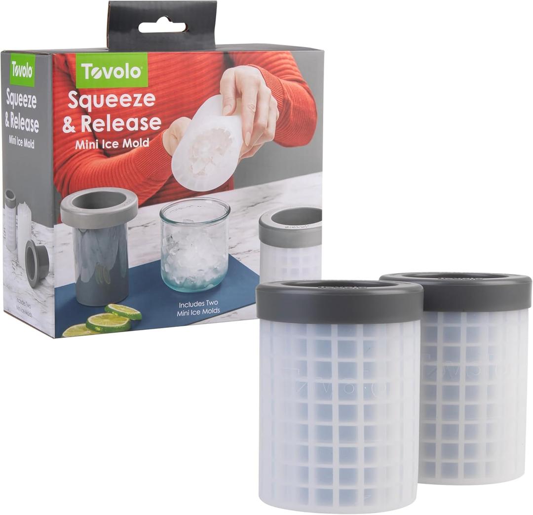 Tovolo Mini Ice Cylinder- Squeeze & Release- Set of 2, 1000422
