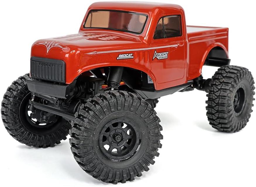 Redcat Racing Ascent 18 Brushless RC Rock Crawler 4WD 1/18 RC Crawler with Portal Axles, High Steer Geometry, Waterproof ESC, LiPo Battery, RTR Hobby Grade RC Truck 4x4 - Red