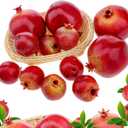 Woration Simulation Lifelike Fake Pomegranates Decoration Realistic Artificial Fruits Props Vivid Pomegranates Home Kitchen Shop Wedding Display 12PCS