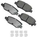 Akebono Ultra-Premium Ceramic Rear Disc Brake Pads, GREY