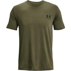 Under Armour Men's Sportstyle Left Chest Short Sleeve T-Shirt (3X-Large, (390) Marine Od Green / Black / Black)