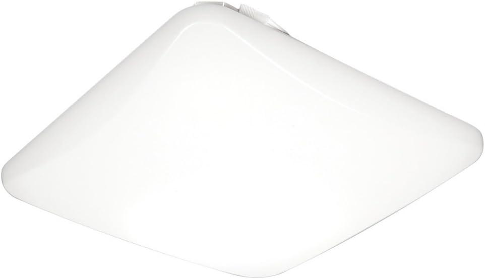Lithonia Lighting 20 Inch Flush Mount LED Ceiling Light, Square Flush Mount Ceiling Light, Dimmable, 120 Volts, 44 Watts, Damp Listed, 4000 Lumens, White (FMLSDL 20 35840 M4)