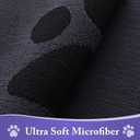 Buganda Dog Door Mat for Muddy Paws, Absorbent Dirt Trapper Non Slip Indoor Doormats, Washable Low-Profile Mat for Mud Dogs, Entryway Carpet for Inside Floor (36x24 Inches, Black)