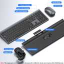 Wireless Keyboard and Mouse Combo, Full Size Keyboard and Mouse, Long Battery Life, Optical Mouse, 2.4G Lag-Free Cordless Mice Keyboard Set Ultra Slim Design for Computer, Laptop, PC, Mac, Windows