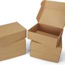 12x9x4 Shipping Boxes Set of 6, Medium Cardboard Boxes for Packaging, Brown Mailing for Small Business