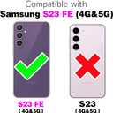 Compatible with Samsung Galaxy S23 FE 5G Wallet Case Zipper Cell and Tempered Glass Screen Protector Crossbody Strap Glitter Flip Card Holder Phone Cover for S 23 EF S23FE 23S Women Yellow