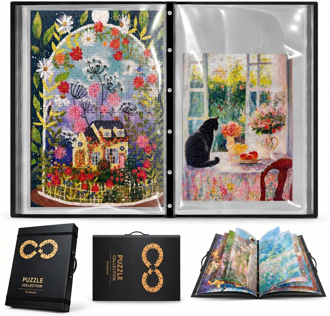 Protective Puzzle Storage Book, Puzzle Binder for Finished Puzzles | 28.3"x20.5" Puzzle book holder & puzzle saver book. Premium organizers and storage for adults 1000 pieces.