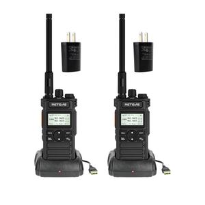 Retevis RT86S Two Way Radio Long Range, Emergency Radio Walkie Talkie with LCD Screen, NOAA, High Power, Durable GMRS  Way Radio,16H Battery Llife, Type-C, for Snowstorm Off-Road Hunting(4Pack)