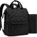 LOVEVOOK Diaper Bag Backpack, Large Baby Bag for Girl Boy with Changing Pad, Diaper Backpack for Mom Dad with Stroller Buckles, Black