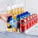 Drink Organizer for Fridge, Soda Can Dispenser for Refrigerator, Automatic Drink Dispenser for Fridge Holds up to 15 Cans, 3 Row