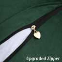 FUTEI Dark Green Chenille Throw Pillow Covers 16x16 Inch Set of 2,Soft Cozy Bound Edge Design Cushion Case,Home Decor for Couch Bed Living Room