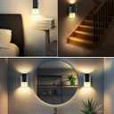 3 x Modern LED Night Light Plug into Wall, Dusk to Dawn Sensor, Adjustable Brightness (0-100LM), Soft White 3000K, Dimmable Night Lights for Bedroom, Hallway, Stairway, Bathroom, Nursery, 2 Pack, Black