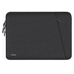 Laptop Sleeve Bag 17 Inch, Shockproof Protective Computer Sleeve Cover with Accessories Pocket, Water Resistant Traveling Carrying Laptop Bag Compatible for 17.3 Inch Dell HP Acer Asus Lenovo, Black