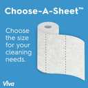 Viva Multi-Surface Cloth Paper Towels, Choose-A-Sheet Size, 3 Double Rolls, 110 Sheets per Roll