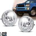 Fog Lights Assembly for 2005-2011 Toyota Tacoma,Replacement Kit for 2007 2008 2009 2010 2011 2012 Toyota Tundra, 2004-2006 Toyota Solara with Wiring & Switch Halogen Bulbs Clear Lens