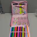 Leeche Fruit Scented Markers Set 44 Pcs Filled Stationery with Unicorn Pencil Case,Art Supplies for Kids Ages 4-6-8, Perfect Unicorn Gifts for Girls,Assortment Marker Pencil Gel Pen Coloring