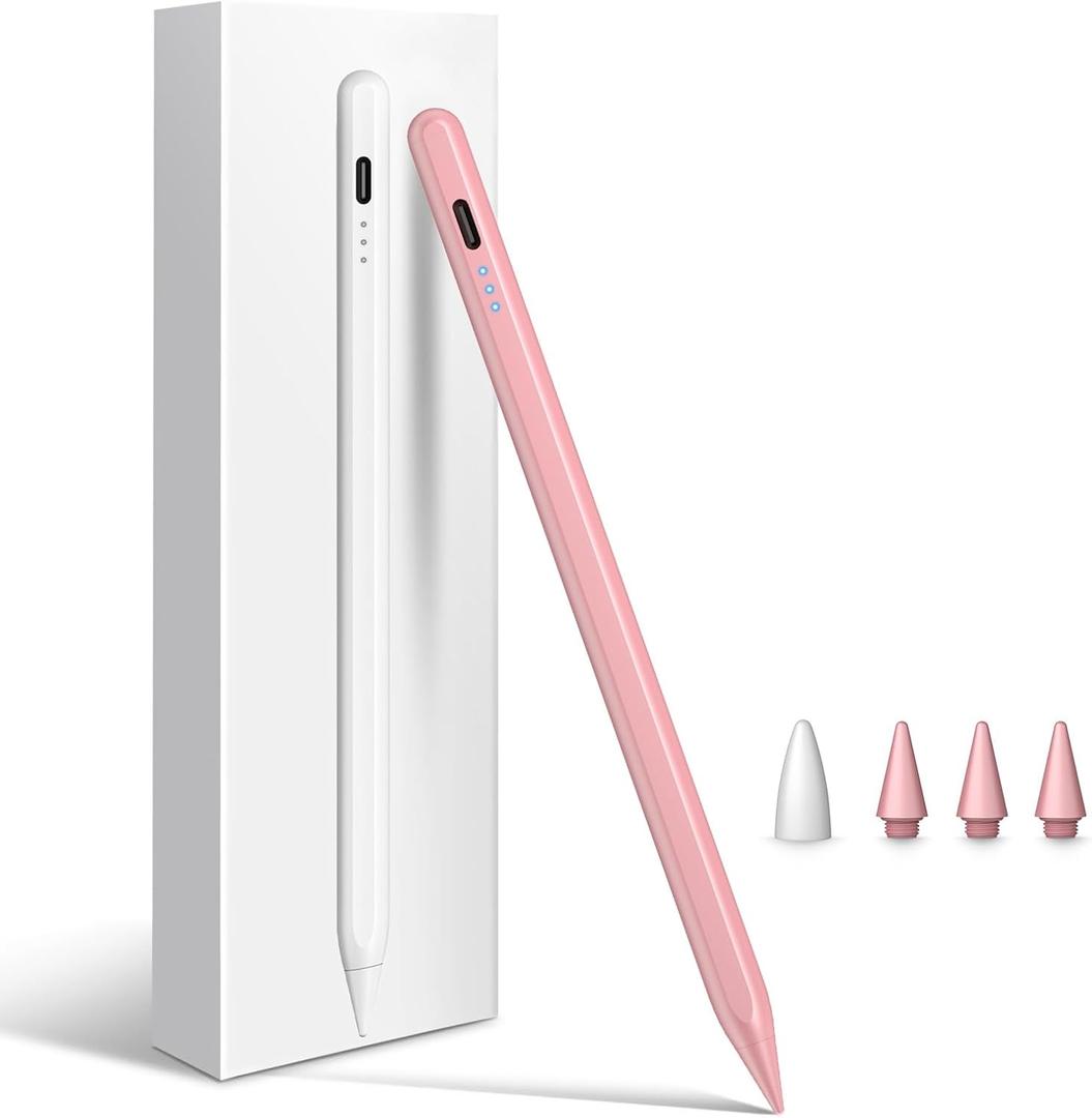 Cisteen Pro Pencil for iPad(2022-2018) with Led Indicators, Tilt Sensor Palm Rejection Stylus Pen for Apple iPad 10/ 9/ 8/ 7/ 6th Gen, iPad Air 5th/ 4th/ 3rd Gen, iPad Pro 11&12.9", iPad Mini 6/ 5