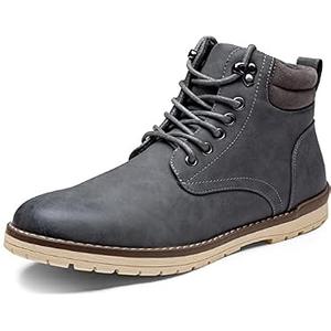 Vostey Men's Hiking Boots Motorcycle Casual Chukka Boots for Men(BMY670B Grey 11)