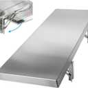Folding Concession Shelf 24" x 12", Stainless Steel Drop Down Folding Serving Food Shelf for Concession Windows