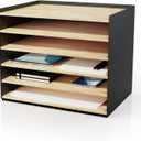 DesktopOrganizer-1drawer Prosumer's Choice Desk Paper Organizer Tray Wood - Ideal Solution and Size for Clean Desktop Setup - Suitable Desktop Organizer, Dimensions: 1.6 'H',12.5 'L',8.8'W'