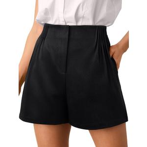 NIMIN Shorts for Women Dressy Casual High Waisted Tailored Trouser Shorts Wide Leg 2026 Summer Fashion Outfits with Pockets (M)