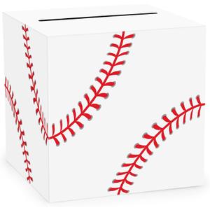 Hxezoc Baseball Card Box Sports Party Favors Post Box Cardboard Receiving Money Holder for Baseball Theme Wedding Reception, Baby Showers, Anniversary, Birthday Party, Table Centerpiece Decorations