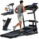Multifunctional Folding Treadmill with Sit-Up & Incline, 3.5 HP Portable Running Treadmills for Home, 350 LBS Weight Capacity, Smart LCD Display with Heart Rate Monitor & Body Fat Measurement