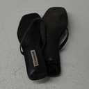 Women's Kitten Heels Sandals Square Open Toe Flip Flop Heels 1.8-2 Inch Heeled Sandals for Women (Black, 7)