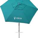 AMMSUN 8ft Large Beach Umbrellas for Sand with Sand Anchor, Air Vent, hook