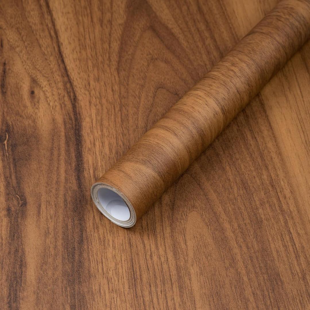 Decoroom Wood Contact Paper Peel and Stick, Thicken Vintage Wood Grain Contact Paper for Countertops Furniture, Natural Wood Wallpaper Self-Adhesive Removable Waterproof Vinyl Film 35.4 in X 118 in
