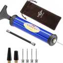 Portable Air Pump,Ball Pump Inflator Kit with Needle,Nozzle, Extension Hose for Soccer Basketball Football Volleyball Water Polo Rugby Exercise Sports Ball Balloon Swim Inflatables