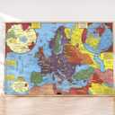 World War II: World Theater - Pictorial Map, 1943 - Historical Map Print - 24in x 16in