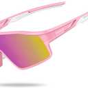 Lamicall Polarized Kids Baseball Sunglasses for Age 8-14 - UV400 Protection Sports Cycling Sun Glasses for Boys Girls Youth