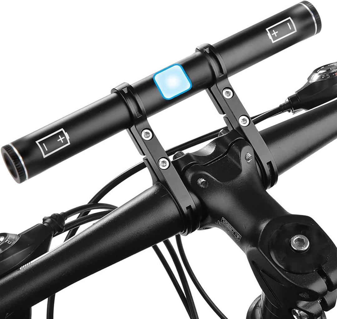 Redcomets USB Rechargeable Bike Handlebar Extender,7.8in Bike Handlebar Extension and Built-in 4000mAh Bike Phone Charger, for Holding Bike Speedometer, Phone Mount Holder and Bike Lights.