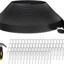 66FT Landscape Edging 2 in Tall with 70 Spikes, Garden Edging Border and 1 Hammer, Plastic Landscape Edging Border Lawn Edging for Landscaping, Flower Beds, Yard