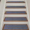 Stair Treads Non Slip for Wooden Steps Indoor, 15 Pack 9" X 28" Carpet Runners for Wood Stairs with Self-Adhesive Backing, Stickiness Stair Rugs for Kids Elders and Dogs, Diamond Dark Grey