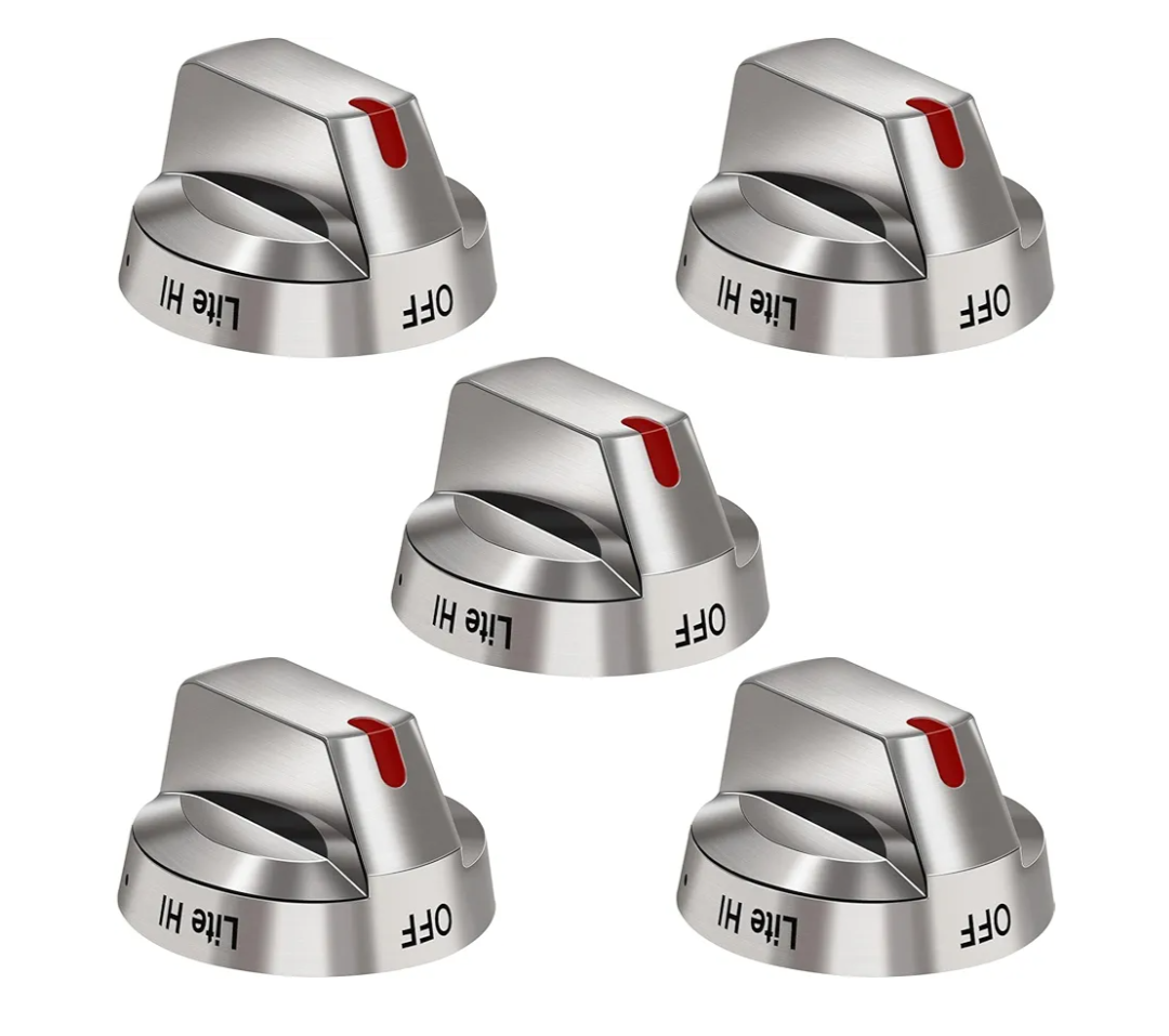 DG64-00473A Burner Control Dial Knob Range Oven Replacement Compatible with Samsung Gas Stove Knob NX58H5600SS NX58F5700WS NX58H5650WS NX58J7750SS NX58M6850SS （5pcs）.